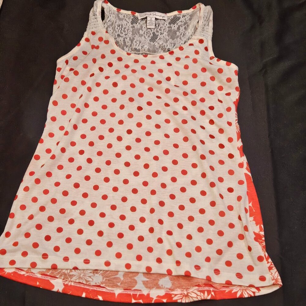 French Laundry Women’s Polka Dot Tank Top Size Small